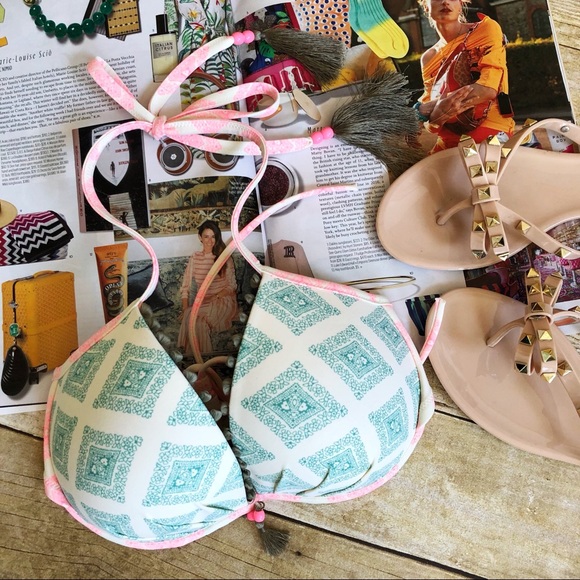 Victoria's Secret Other - Victoria’s Secret Push Up Tassel Bikini Top